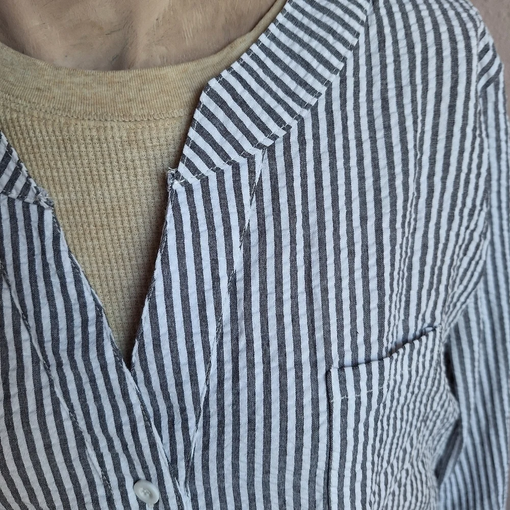 Striped Button-Up Shirt - Picture 6 of 16